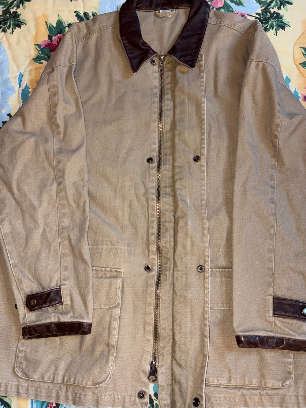 Men's Jacket with Dark Brown Trim
